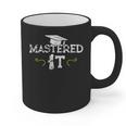 Mastered It Masters Graduation Cool Distressed Graphic Print Coffee Mug