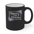 Memory Care Director Purple Floral Pansies Graphic Print Coffee Mug