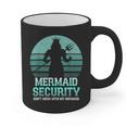 Mermaid Security Vintage Birthday Party Dad Father Day Graphic Print Coffee Mug