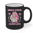 Middle School Level Complete Gaming Graduation Anime Girl Graphic Print Coffee Mug