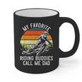 Motorcycle Dad Dirt Bike Shirt Motocross Riding Buddies Graphic Print Coffee Mug