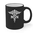 MSN Letters On Caduceus Medical Emblem MSN Nurse Graduation Graphic Print Coffee Mug