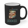 'My Weekend Is All Booked' Reading Book Introvert Librarian Graphic Print Coffee Mug