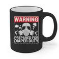 New Dad Prepared For Diaper Duty Daddy Diaper Duty Graphic Print Coffee Mug