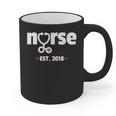 New Nurse Est 2018 Nursing School Graduation Graphic Print Coffee Mug