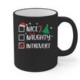 Nice Naughty Introvert Christmas List Santa Graphic Print Coffee Mug Nice Naughty Introvert Christmas List Santa Graphic Print Coffee Mug