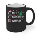 Nice Naughty Introvert Christmas List Santa Graphic Print Coffee Mug Nice Naughty Introvert Christmas List Santa Graphic Print Coffee Mug