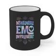Nonbinary Emo Introvert Pride Trendy Mystic Teen Goth Style Graphic Print Coffee Mug