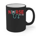 Nurse Est 2018 New Graduation Nursing School T-Shirt Graphic Print Coffee Mug