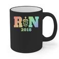 Nurse Graduation Shirt RN Est 2018 Rainbow Tshirt Graphic Print Coffee Mug
