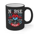 Nurse Live Love Heal Graduation Appreciation Valentines Day Graphic Print Coffee Mug