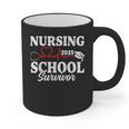 Nursing School Survivor 2025 RN ER Graduation Nurse Grad Graphic Print Coffee Mug