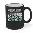 Nursing School Survivor Graduation Nurse RN 2020 Friend Graphic Print Coffee Mug