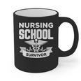 Nursing School Survivor Senior Nurse Graduation TShirt Graphic Print Coffee Mug