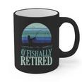 Ofishally Retired Fishing Retro Retirement Dad Men Graphic Print Coffee Mug