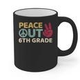 Peace Out 6th Grade Graduation Last Day Of School Graphic Print Coffee Mug
