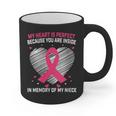 Pink Breast Cancer Awareness Women Men In Memory Of My Niece Graphic Print Coffee Mug Pink Breast Cancer Awareness Women Men In Memory Of My Niece Graphic Print Coffee Mug