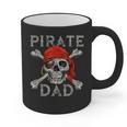 Pirate Dad Shirt Jolly Roger Crossbones Skull Halloween Graphic Print Coffee Mug