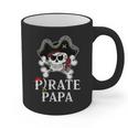 Pirate Papa Costume Jolly Roger Crossbones Pirate Dad Graphic Print Coffee Mug