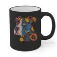 Pitbull Floral Dog Lover Vintage Flower Art Pitbull Mom Dad Graphic Print Coffee Mug