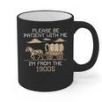 Please Be Patient I'm From The 1900s Retro Pixel Horse Wagon Graphic Print Coffee Mug