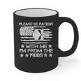 Please Be Patient With Me I'm From The 1900s USA Flag Skull Graphic Print Coffee Mug