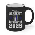 Police Academy Survivor 2025 Graduation Police School Graphic Print Coffee Mug
