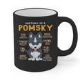 Pomsky Anatomy Dog Mom Dad Graphic Print Coffee Mug