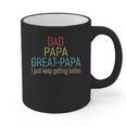 Promoted To Great Papa 2024 Fathers Day First Time Dad Graphic Print Coffee Mug