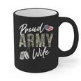 Proud Army Wife Army Graduation Wife US Army Wife Graphic Print Coffee Mug