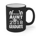 Proud Aunt Of A 2018 Graduate Senior Graduation School Shirt Graphic Print Coffee Mug