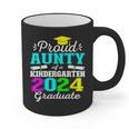 Proud Aunty Of Kindergarten Graduate 2024 Graduation Aunty Graphic Print Coffee Mug