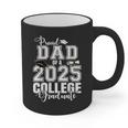 Proud Dad Of A 2025 College Graduate Graduation Graphic Print Coffee Mug