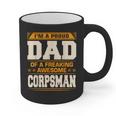Proud Dad Of Awesome Corpsman Father's Day Graphic Print Coffee Mug