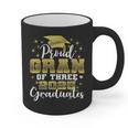 Proud Gran Of Three 2025 Graduates Graduation Family Graphic Print Coffee Mug