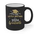Proud Little Brother Class 2024 Graduate Senior Graduation Graphic Print Coffee Mug