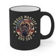 Proud Mastiff Dad American Flag Patriotic Mastiff Dad Graphic Print Coffee Mug