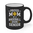 Proud Mom Of Baseball Senior 2026 Graduation Graphic Print Coffee Mug