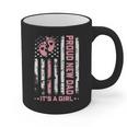 Proud New Dad New Girl Baby First Fathers Day American Flag Graphic Print Coffee Mug