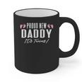 Proud New Dad It's Twins Girl Baby Announcement Father's Day Graphic Print Coffee Mug