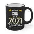 Proud Son Of A 2021 Graduate Graduation Clothes MBA PhD Graphic Print Coffee Mug