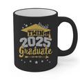 Proud Twin Of a 2025 Graduate Team 25 Senior Graduation Graphic Print Coffee Mug