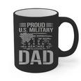 Proud Us Military Dad Father's Day For Dad Grandpa Veteran Graphic Print Coffee Mug