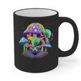 Psychedelic Alien Mushroom Nostalgia Groovy Vibe Hippie Graphic Print Coffee Mug