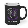 Purple In Memory Of My Sister In Law Alzheimers Back Graphic Graphic Print Coffee Mug