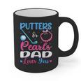Putters Or Pearls Dad Loves You Gender Reveal Family Graphic Print Coffee Mug