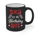 Race Car Dad Of The Birthday Boy Racing Family Pit Crew Graphic Print Coffee Mug