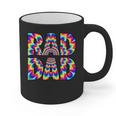 Rad Dad Trippy Hippie Tie-Dye Rainbow 70s Vibes Novelty Graphic Print Coffee Mug