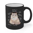 Ragdoll Cat Anatomy Cute Pet Mom Dad Cream Bicolor Graphic Print Coffee Mug
