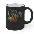 Reel Cool Dad Fishing Shirt Father's Day Fisherman Graphic Print Coffee Mug